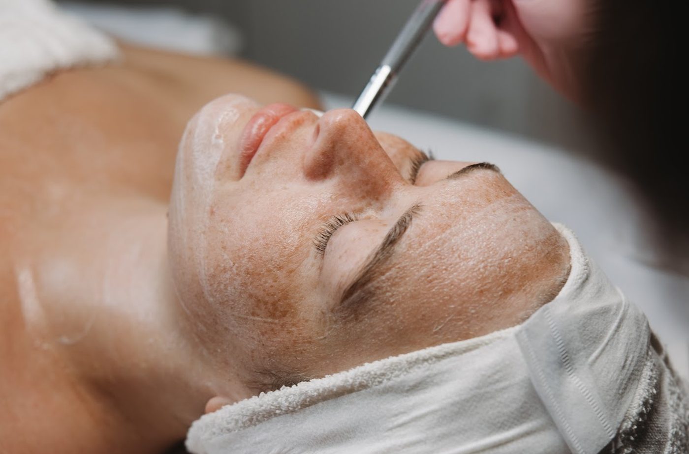 A facial treatment in progress at The Face Space in Palm Beach Gardens